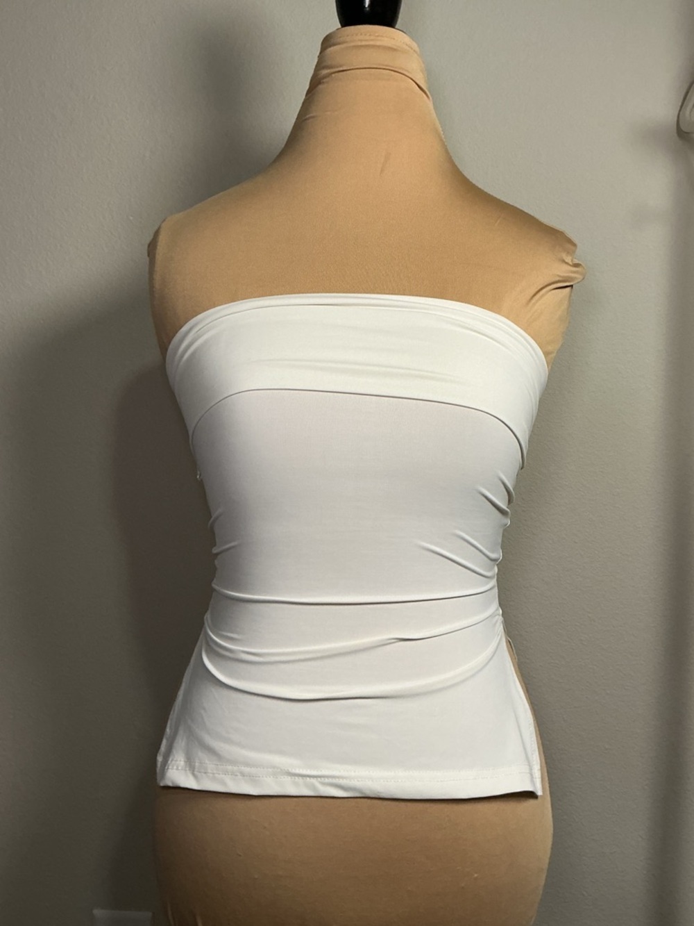 Princess Polly Strapless White Tube Top - Sleek Women's Layering Piece